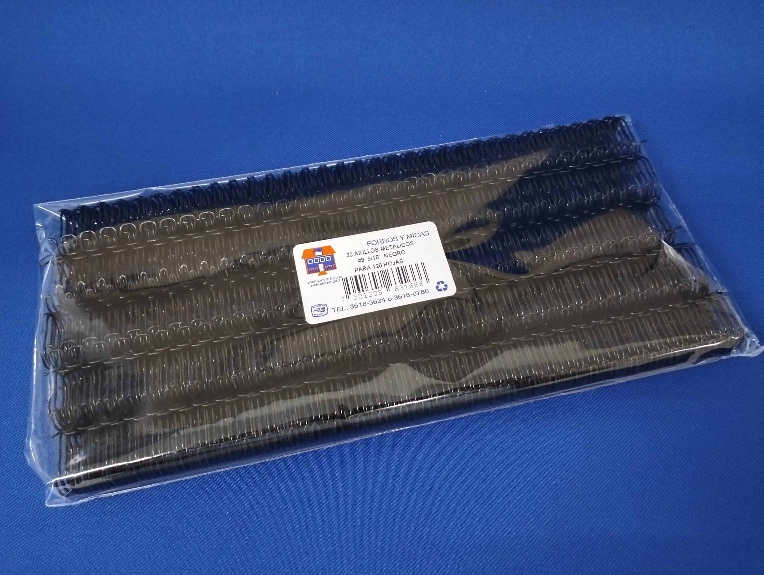 PAQUETE ARILLO METÁLICO 9/16": 20pz