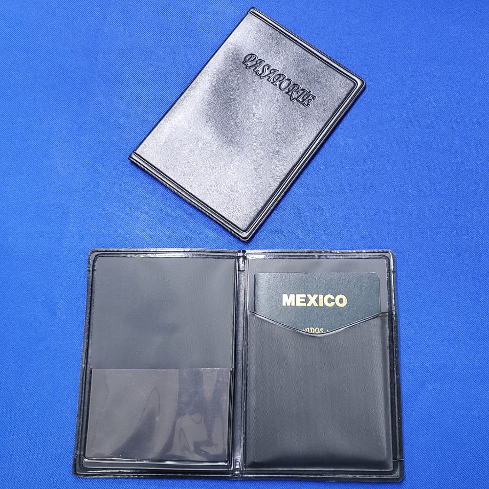 FUNDA PASAPORTE CURPIEL NEGRA